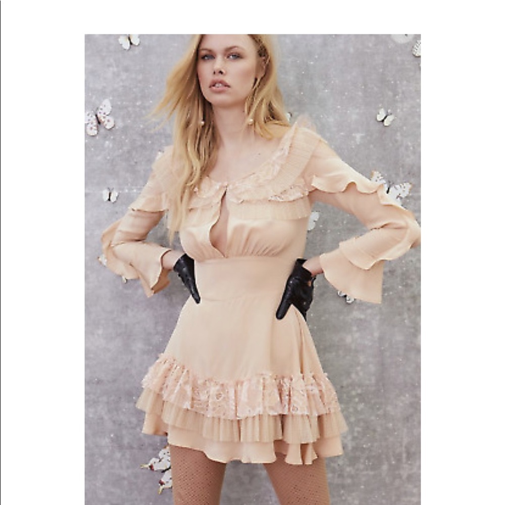 For love and lemons Clare pleated ruffle dress